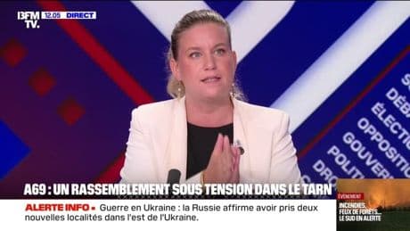 Rassemblement contre l'A69: Mathilde Panot (LFI) "condamne l'action d'un gouvernement qui pousse à des affrontements violents"