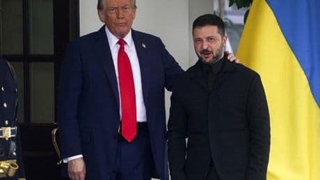 Zelenski deja a un lado su habitual vestimenta militar en su encuentro con Trump