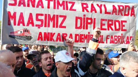 Sıkıysa TİS taleplerimiz için grevdeyiz deyin