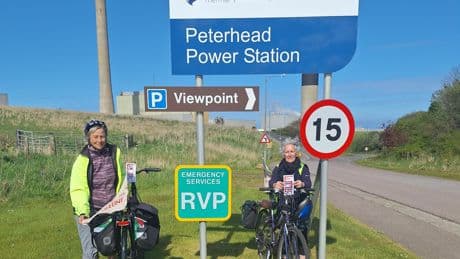 Scottish 'pipeline pilgrims' cycle 170 miles to highlight carbon capture fears