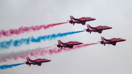Red Arrows today: Flight path and route map for Isle of Man, Liverpool and Cosford displays