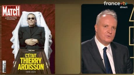 «On a fait ça en face du Père-Lachaise» : les coulisses de la folle Une de Paris-Match avec Thierry Ardisson dans un cercueil