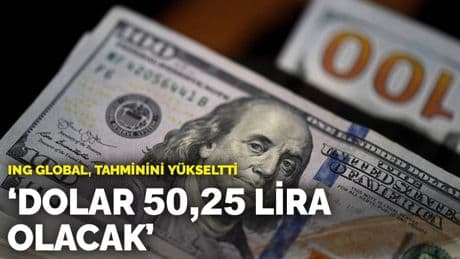 ING Global, tahminini yükseltti: Dolar 50,25 lira olacak