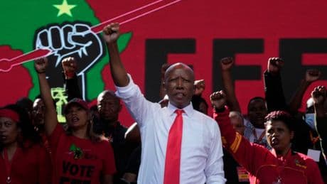 Far-left South African politician says the UK denied him a visa to speak at Cambridge University