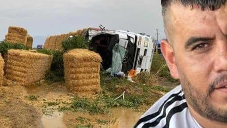 Korkunç kaza! TIR devrildi sürücü öldü, eşi ve çocukları yaralandı