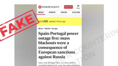 Una campaña prorrusa difunde desinformación sobre el apagón suplantando a medios internacionales