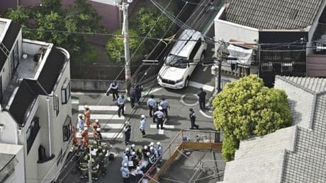 Car ramming in Japan injures 7 schoolchildren and suspect is arrested on the scene