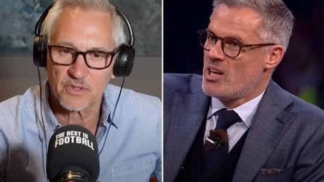 Gary Lineker 'fires shots' at Jamie Carragher after hearing what Liverpool icon said on CBS