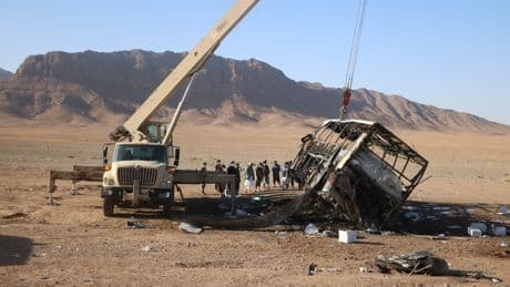 Afghanistan bus crash kills more than 70 Afghans returning from Iran