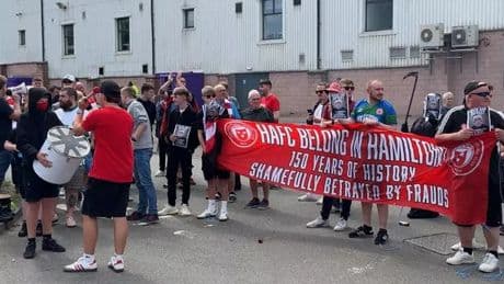 Hamilton Accies fan group accuse club of 'gross misrepresentation' as protest sparks war of words
