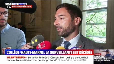 Julien Odoul (RN) appelle à "la responsabilisation des familles" après la mort d'une surveillante agressée au couteau par un collégien