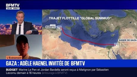 Gaza: "On assiste à la phase finale d'un génocide", assure Adèle Haenel, actrice et militante, à bord de la flottille "Global Sumud"
