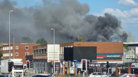Erdington fire LIVE: Birmingham locals told 'shut windows' as huge blaze rages