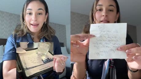 Flight attendant shows off handwritten note from Meghan Markle after duchess flies commercial