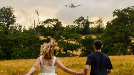 Donald Trump's Air Force One makes guest appearance in couple's wedding photoshoot