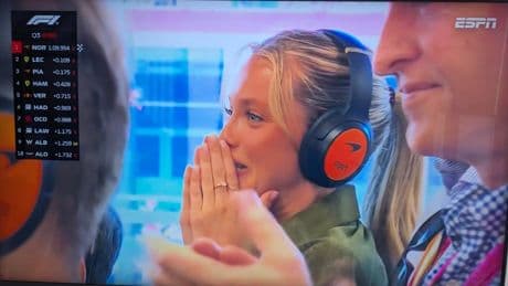 Lando Norris ‘confirms girlfriend rumours’ as stunning model who dated football superstar spotted cheering him in Monaco