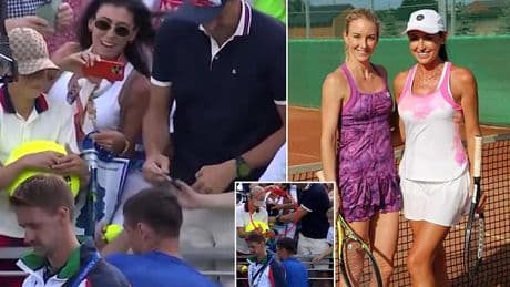 How tennis CEO's wife helped him in infamous hat-grab - but was she even aware? Millionaire took cap from boy and put it in his partner's bag... years after she turned him into huge fan of the sport