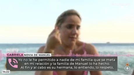 Gabriella, novia de Manuel, desmiente haber sido infiel: &quot;No importa si su hermana tiene mentalidad machista&quot;