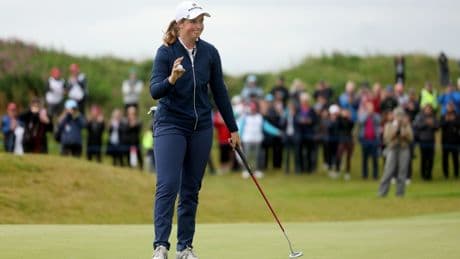 Golfer Lottie Woad wins her FIRST ever event as a professional after missing out on nearly £500,000 in prize money