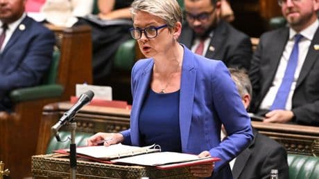 ‘I won’t stand on the shoreline and shout at the sea’: Cooper attacks Farage and Badenoch’s migrant crackdown calls