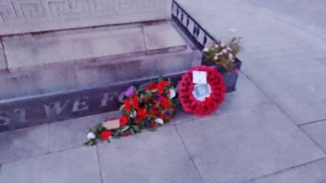 Vandals accused of 'insulting' war heroes after damaging memorial wreath in Scots town