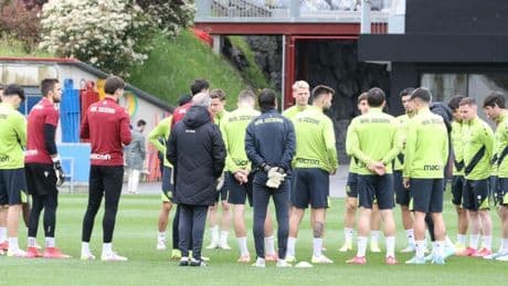 Imanol ensaya con intensidad lo que salió mal contra el Mallorca: ataques contra bloques muy bajos