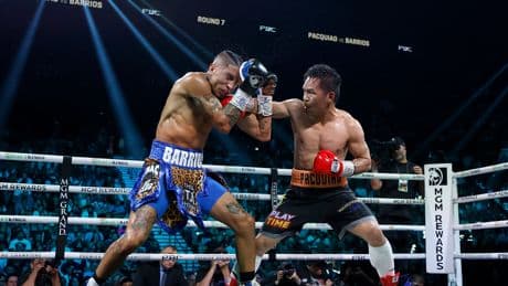 Pacquiao brilla a los 46 años pero Barrios logra retener su título