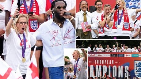 Inside the Lionesses' jubilant Euro 2025 victory parade: How Sarina Wiegman let her mask slip, Chloe Kelly's iconic f-bomb, and Leah Williamson's touching message