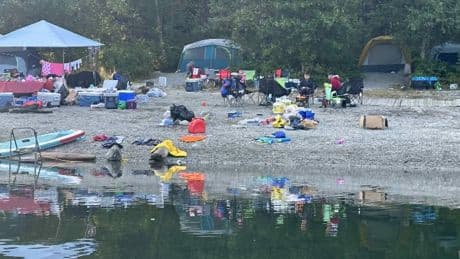 ‘Garbage everywhere’: Woman calls out partying campers at Alouette Lake