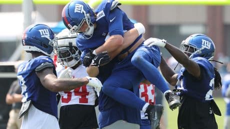 Gunner Olszewski surprises with stunning catch as Giants role is up for grabs in return from injury