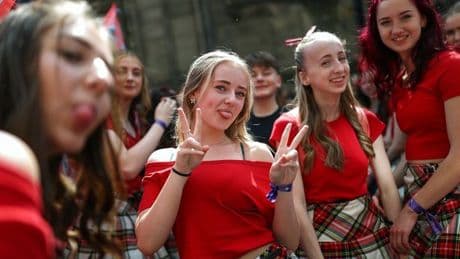 Tartan Parade in Edinburgh as hundreds march in colourful costumes