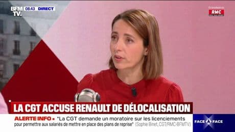 "C'est une honte": Sophie Binet (CGT) réagit à la demande des patrons de Stellantis et de Renault sur l'assouplissement des normes européennes du secteur automobile
