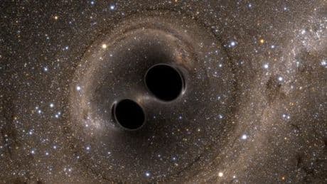 Les ondes gravitationnelles lorsque deux trous noirs dansent le tango