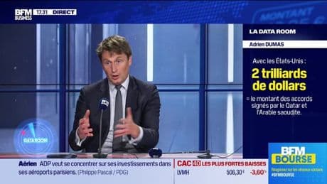 La Data Room : 2 trilliards de dollars = le montant des accords signés par le Qatar et l'Arabie saoudite avec les États-Unis - 15/05