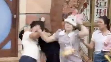 Violent brawl breaks out at Disneyland over queue cutting as young child injured