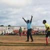 In Liberia's version of baseball, there are no bats and no men
