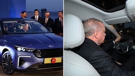 Cumhurbaşkanı Erdoğan direksiyon başına geçti! Togg'un yeni modelini test etti: İlk teslimat yapıldı