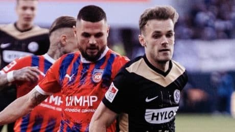 El Heidenheim empata en la ida del playoff ante el equipo más pequeño del fútbol alemán