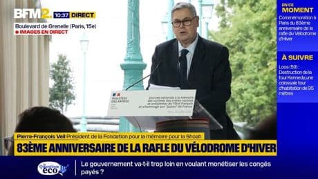 Commémoration du 83e anniversaire de la rafle du Vel' d'Hiv' à Paris
