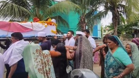 Heartbreaking moment Air India crash only survivor carries brother's coffin at funeral
