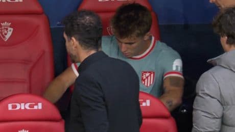 Barrios dio el susto, cambiado por un golpe en la cabeza... que le hace ser 'baja' ante el Betis