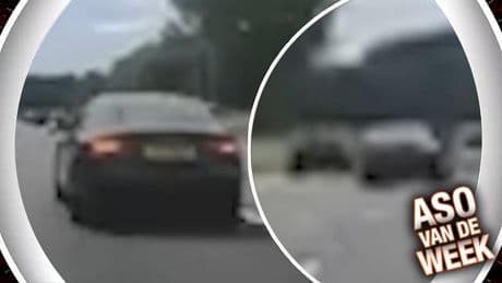 Audi-aso gaat als gek tekeer op snelweg