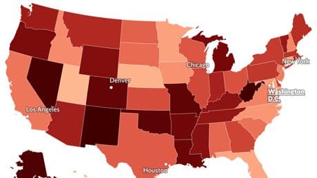 Mapped: The states hit hardest by America’s drug epidemic