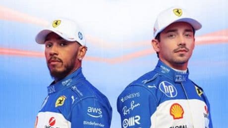Leclerc e Hamilton in azzurro e bianco al Gp di Miami, ecco perchè i piloti Ferrari avranno la nuova divisa