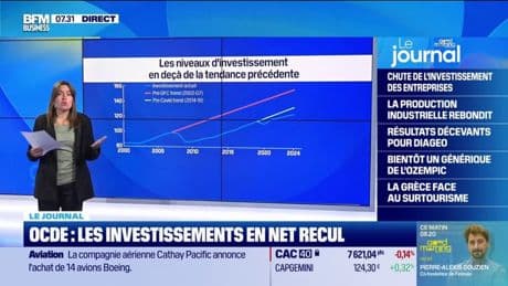 Les investissements sont en net recul dans les pays de l'OCDE