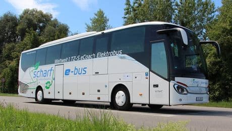 Bitte einsteigen: Erster Reisebus Deutschlands fährt elektrisch