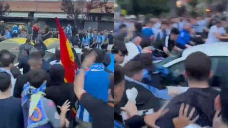 Espanyol - Barcelona derbisinde olay: Arabayla taraftarları ezdi!