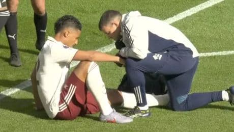 William Saliba forced off with injury just MINUTES into huge Arsenal vs Liverpool clash