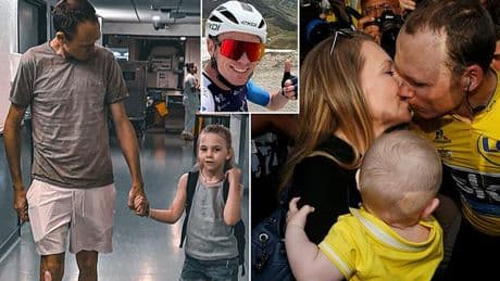 Chris Froome breaks silence after tearing open his HEART in horror crash which saw him fly into a road sign at 30mph - as Tour de France legend shares first picture following release from hospital