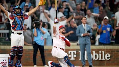 Kyle Schwarber's 3 homers in All-Star Game's first tiebreaking swing-off lift NL over AL